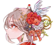 アイコン制作・ミニキャライラストお描きします 可愛い女の子・和風で儚いイラストetc...