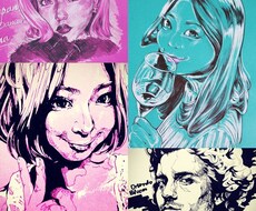 写真をお洒落な似顔絵に！アート風に仕上げます