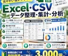 Excel・CSVのデータを整理・集計します イメージ1