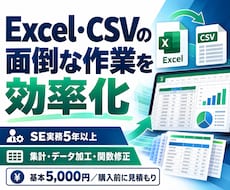 Excel・CSVの集計や転記を効率化します イメージ1