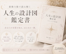 紫微斗数で読み解く人生の設計図鑑定書を届けます イメージ1