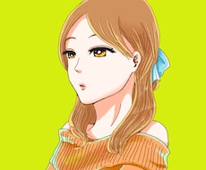 パキッとした色合いな似顔絵、作成します イメージ1