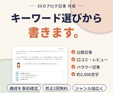SEOブログ記事をキーワード選びから執筆します イメージ1