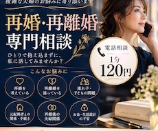 再婚・再離婚のお悩みをお聴きします イメージ1