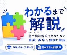 塾や解答でわからない算数・数学を個別解説します お子さまのつまずきに合わせた、読みやすいPDF解説を作成