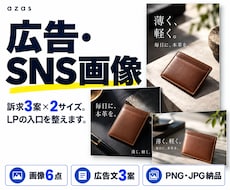 LPにつなぐ広告・SNS画像6点を制作します イメージ1