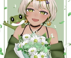 一枚絵描きます 簡単な背景つき！/商用OK/こだわり詰め込み