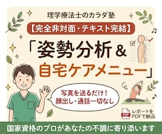 国家資格PTが姿勢分析＆専用メニューを作成します イメージ1