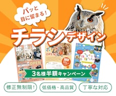 先着3名半額！集客につながるチラシ制作します 原稿未整理でもOK！伝えたいことを整理して形にします。