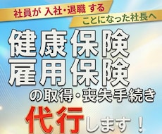 社会保険と雇用保険の資格取得・喪失手続き代行します 社会保険・雇用保険の手続き【料金3,000円（最大３名分）】