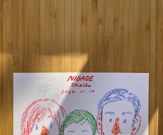絵本タッチのクレヨン画似顔絵描きます イメージ1