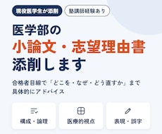 現役医学生が医学部の小論文を丁寧に添削します イメージ1