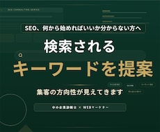 Googleで検索されるキーワードを提案します 見込み客が実際に検索する可能性が高いキーワードをご提案します
