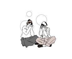 ペア画描きます お友達同士はもちろん、カップルなどにオススメ