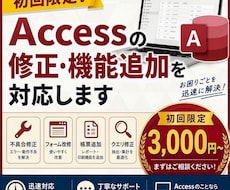 Accessの修正・機能追加を対応します VBA・帳票・クエリ改修までサポート