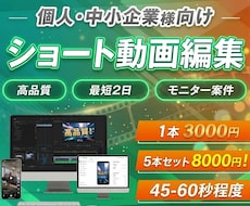 先着5枠限定モニター！ショート動画編集します イメージ1