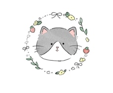 かわいいネコのアイコンイラストをかきます ペットでも好きなネコでも大丈夫！