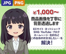 商品画像・人物写真を丁寧に背景透過いたします イメージ1