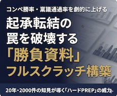 決裁者に動かす「勝負資料」を根本から論理構築します 起承転結の罠。目的と全体像から描く、プロの「ハードPREP」