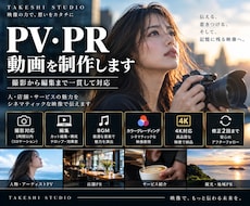 PR動画を撮影から編集まで制作しますます イメージ1