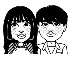 可愛いモノクロ似顔絵描きます イメージ1