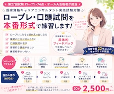 国家資格キャリアコンサルタントのロープレ練習します キャリコン実技対策本番形式ロープレ練習オールA合格者が実施
