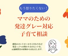 もう怒りたくないママへ発達グレーの子育て相談します イメージ1
