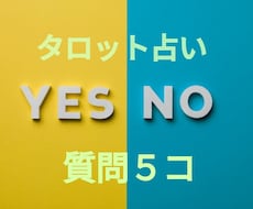 タロット占い質問５コYES/NOでお答えします イメージ1