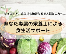 専属栄養士があなたの食生活をサポートします イメージ1