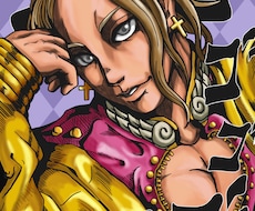 ジョジョ風に似顔絵を描きます 似顔絵、プレゼント、結婚式用などゴゴゴゴゴゴ