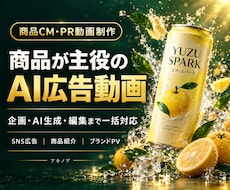 AIで商品が主役のCM・PR動画を制作しますます イメージ1