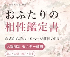 あと1名モニター価格で算命学の相性鑑定書を作ります イメージ1