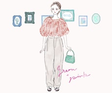 ファッションイラスト全身、おしゃれに水彩で描きます 大人ふんわり、外国パステル。トレンドと個性で注目を！商用あり