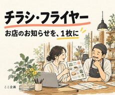 支給素材でお店のチラシを見やすく作ります イメージ1