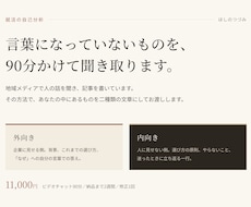 就活の自己分析を90分聞いて言葉にします イメージ1
