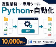 面倒な定型業務をPythonツールで自動化します イメージ1