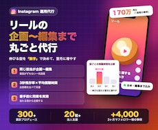 リール企画〜編集込みでインスタ運用代行します イメージ1