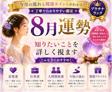 8月運勢鑑定｜知りたいことを詳しく視ます イメージ1