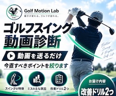 ゴルフスイング動画から改善点と練習法を提案します イメージ1