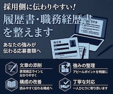 書類選考通過できる履歴書・職務経歴書を添削します イメージ1
