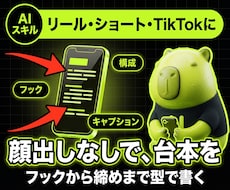 顔出しなしリールの台本を作るAIを渡します イメージ1