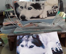カラーサンド(砂)を使って風景、ペットなど描きます イメージ1