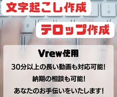 Vrewを使用して文字起こし＆テロップ作成をします イメージ1