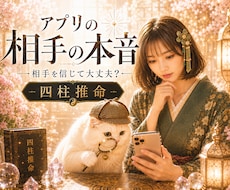 相手を信じて大丈夫？アプリの相手の本音を占います イメージ1