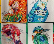 カラーインクで鳥描きます イメージ1
