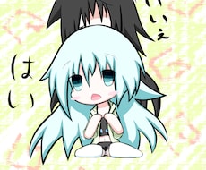 女の子のデフォルメイラスト イメージ1