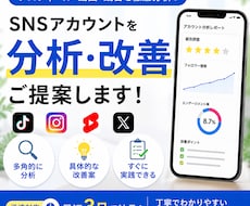SNSアカウントの改善案を提案します プロフィールや投稿内容を客観的に分析