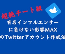 影響力のでるTwitterアカウント作り方教えます イメージ1