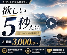 AI動画を5秒から必要な分だけ制作します イメージ1