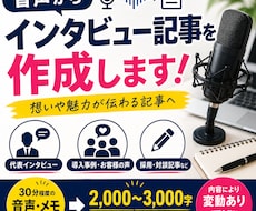 音声からインタビュー記事を作成します イメージ1